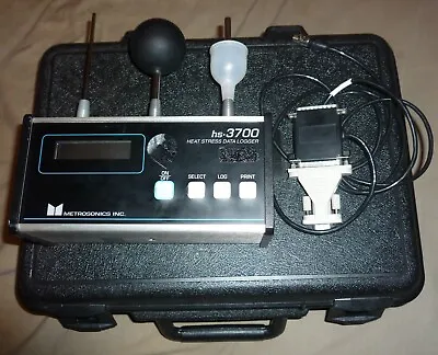Metrosonics Hs-3700 Portable Heat Stress Data Logger With Case • $129.95