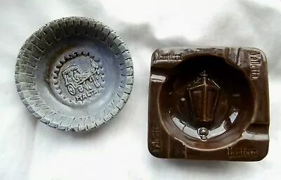 Vintage Pin/Trinket Dish Ft Carrozin & Ashtray Ft Lantern - Souvenirs Of Malta • $4.35