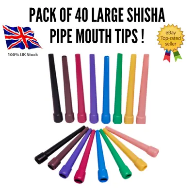 Shisha Hookah Mouth Tips Pack Of 40  Multi-coloured Shisha Pipe Tips • £3.99