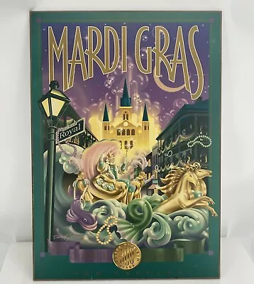 New Orleans Mardi Gras Poster Celebration In America -David Johnson 32X22 • $67.46