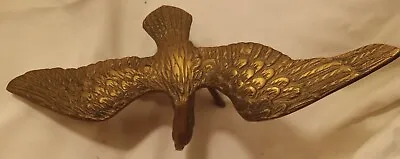 Vintage Solid Brass American Eagle Open Wings On Branch Sculpture 10.5  • $14.99