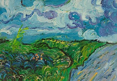 Vincent Van Gogh Hand Signed Post-Impressionism Landscape Oil Painting • $205