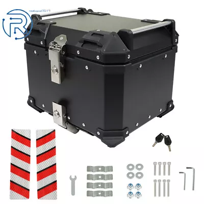 45L Motorcycle Top Case Tail Box Thick Aluminum Hard Trunk • $127.05