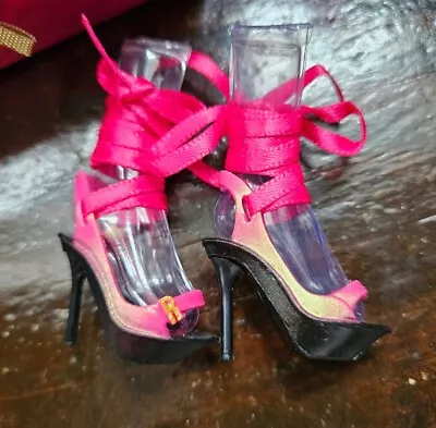 Rainbow High Mini Accessories Pink Ribbon High Heel Shoes Fits Monster High G3 • $10