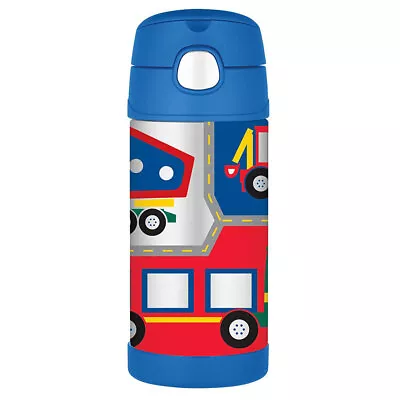 Thermos 355ml Funtainer Vacuum Insulated Drink Bottle Construction Vehicle SS • $30