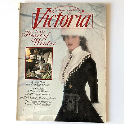 Vintage Victoria Magazine January 1991 In The Heart Of Winter • $6.99