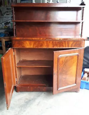 $180 • Buy Victorian Mahogany Sideboard Chiffonier.  Compact & Pretty.  Circa 1860 