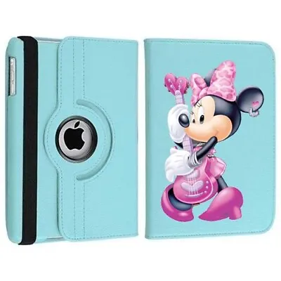 Singer Minnie Mouse Disney Personalised Rotating Case Cover Apple IPad Tablets • £23.70