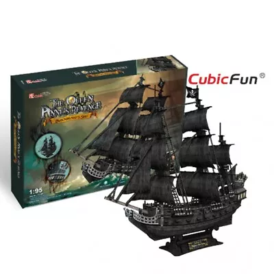 QUEEN ANNE'S REVENGE CubicFun 3D PIRATE SHIP Jigsaw Puzzle • £30.74