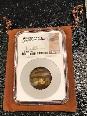 Ngc 0.77 Gram 1857 Ss Central America Shipwreck Of California Gold Rush Nugget-d • $209.99