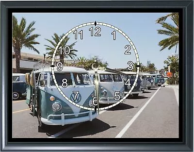 Volkswagen VW Buses Desk Or Wall Plaque Clock 7 X 9  With Photo Realistic  • $39.99