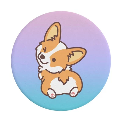 $23 • Buy PopSockets Gen2 Swappable PopGrip Holder/Stand W/ Base Cheeky Corgi For Phones