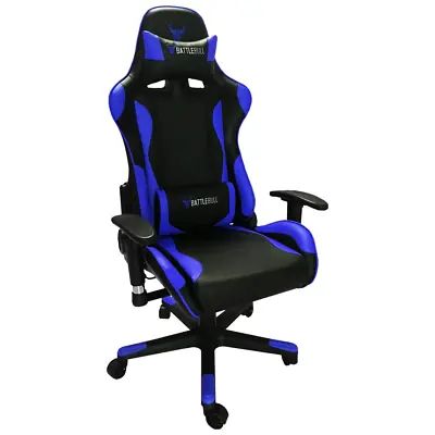 $204 • Buy NEW BattleBull Combat Gaming Chair Black/Blue BB-620957