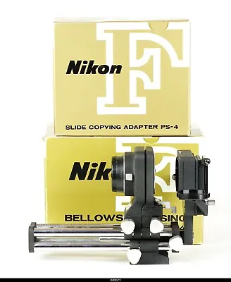 $399 • Buy Nikon PB-4 Bellows Focusing Attachment + Slide Copying Adapter PS-4 Mint Box 