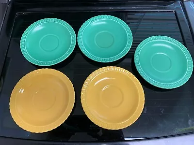 5 Total Vintage Taylor Smith Taylor Vistosa  Usa Made Saucers (each 5 3/4 )  • $34.64