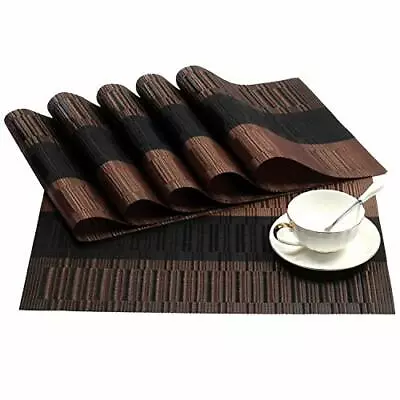 SHACOS Placemats Set Of 6 Woven  Assorted Item Package Quantitys  Colors  • $11.22