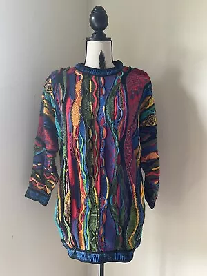 Vintage Coogi Australia Multicoloured Cotton Knit Sweater Size S • $399.95