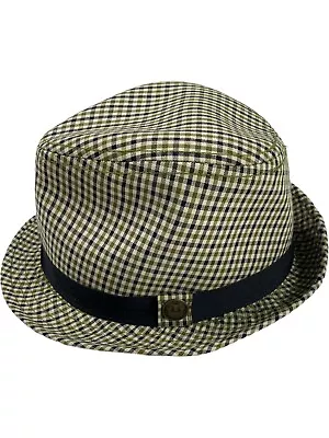 Goorin Bros Mens Small Wool Blend Fedora Hat Mini Check  • $60