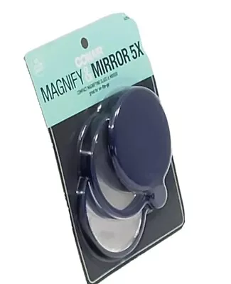 Conair Compact 5x Magnifying Glass And  Travel Makeup Mirror Blue New  • $9.49