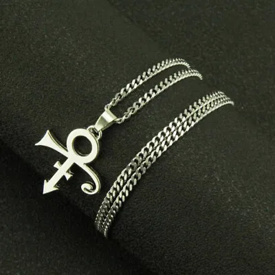 Prince Memorial Symbol Pendant Love Logo Steampunk Stainless Steel Necklace H • $3.17