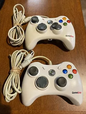 GameStop Xbox 360 Wired Controller BB-070 - White - Non USB Adapter - Clean • $12