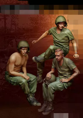 $18.01 • Buy Resin Figures Model Garage Kit 1:35 Vietnam War 3 US Soldiers Resting RN1898