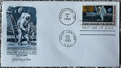 Apollo 11 First Man On The Moon 1969 First Day Cover • £9.95