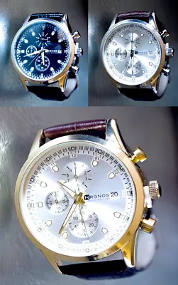 £24.99 • Buy Designer Hronos Urban Classic Chronograph Watch Luminescent  3 Colours