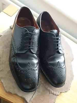 £26.10 • Buy Men’s Sanders ‘Diplomat ’ Brogue Shoes Size UK 9 G BLACK VGC Leather 