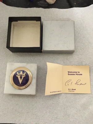£14 • Buy Burgess Hill Sussex House Paperweight 1974