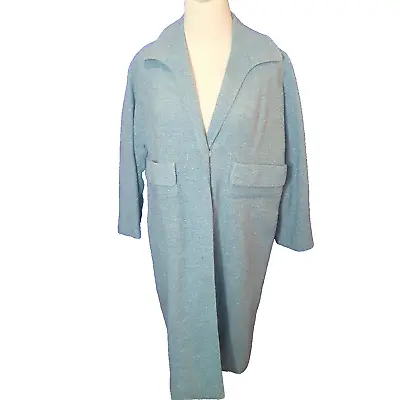 Women's Vera Maxwell Decatur Illinois Blue Coat Overcoat Winter VTG 10.15.1 • $28.79