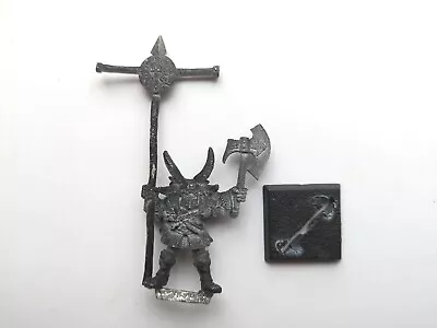 Chaos Warrior Standard Bearer 1994 Marauder Metal Warhammer Chaos Standard • £16