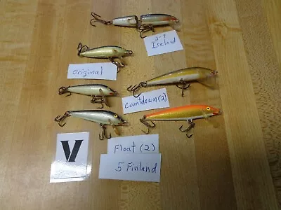 Lot Of 6 Small Vintage Rapala Lures 5 Finland Ireland J-7 Float Countdown Lot • $16