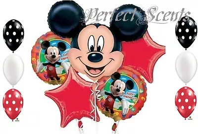 11 Piece Disney Mickey Mouse  Mylar Balloon Bouquet  • £15.52