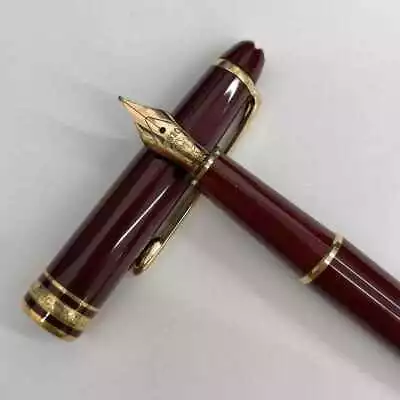 MontBlanc Meisterstuck Fountain Pen 4810 14K Bordeaux 585 No Box From Japan • $248.58