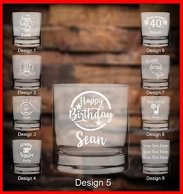 £9.99 • Buy Personalised Engraved Whisky Glass Gift Birthday Gifts Present 18th 30th 40th