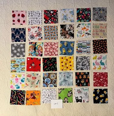 I Spy Quilt Squares - 36 Rotary Cut 5  X 5  Cotton Squares Lot C • $10