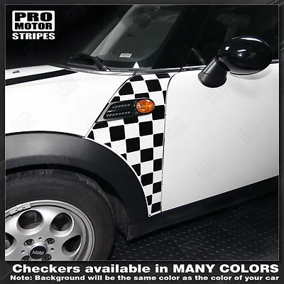 Mini Cooper 2008-2014 Clubman Checkered Side Panel Stripes Decals (Choose Color) • $33.60