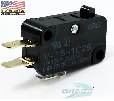 Omron Micro Limit Switch V-15-1C25 15A 125/250VAC #E66D • $8.87