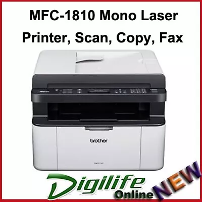 Brother MFC-1810 Mono Laser Multi-Function Printer Scan Copy Fax With Toner • $218