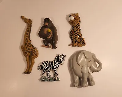 Vintage Burwood Products Co. Wall Hanging Zoo Animals Collection Made In Usa • $25
