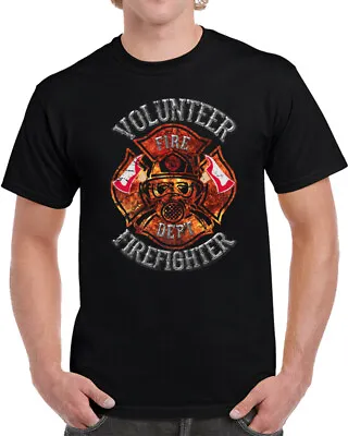 Volunteer Firefighter Fire Dept Proud First Responder Work T Shirt • $44.99