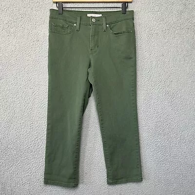 Levis Jeans Women 27 Green Denim 311 Shaping Skinny Capri Slimming Mid Rise • $19.97