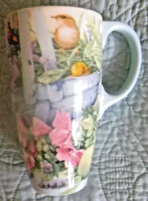LANG Tall Porcelain Mug Basket Of Flowers By Marjolein Bastin 6.5  Tall NM Cond • $12.75