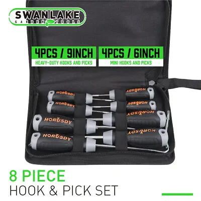 8pc Pick & Hook Set Extra Long O-Ring & Seal Remover Soft Grip Assorted Shapes • $14.44