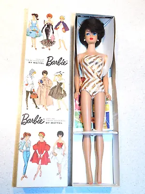 Barbie:  VINTAGE Brunette COLOR MAGIC FACE BUBBLECUT BARBIE Doll W/Box! • $695