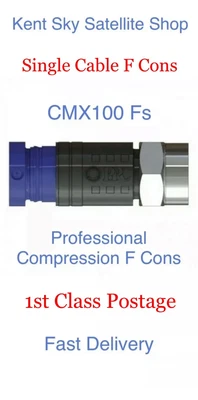 £5.99 • Buy Single Cable F Type Compression F Connectors Cmx100 Belden Fs🇬🇧🇬🇧