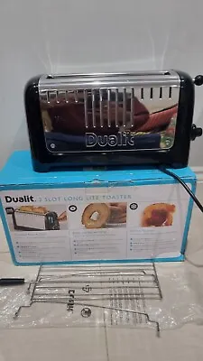 £84.99 • Buy Dualit Lite 4 Slice Long Slot Toaster With Warming Rack Black 46025 