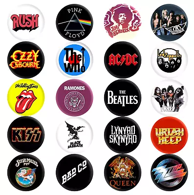 70's & 80's Classic Rock Band Hard Rock Music Pinback Buttons Retro Pins 1  New • $11.99