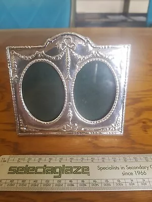 Vintage Hallmarked Silver Double Photograph Frame. • £40